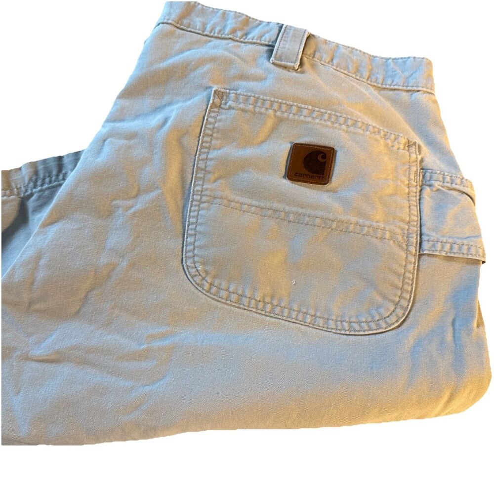 Carhartt B147 TAN Men's 42 Canvas Carpenter Shorts Tan Original Fit Workwear Cot